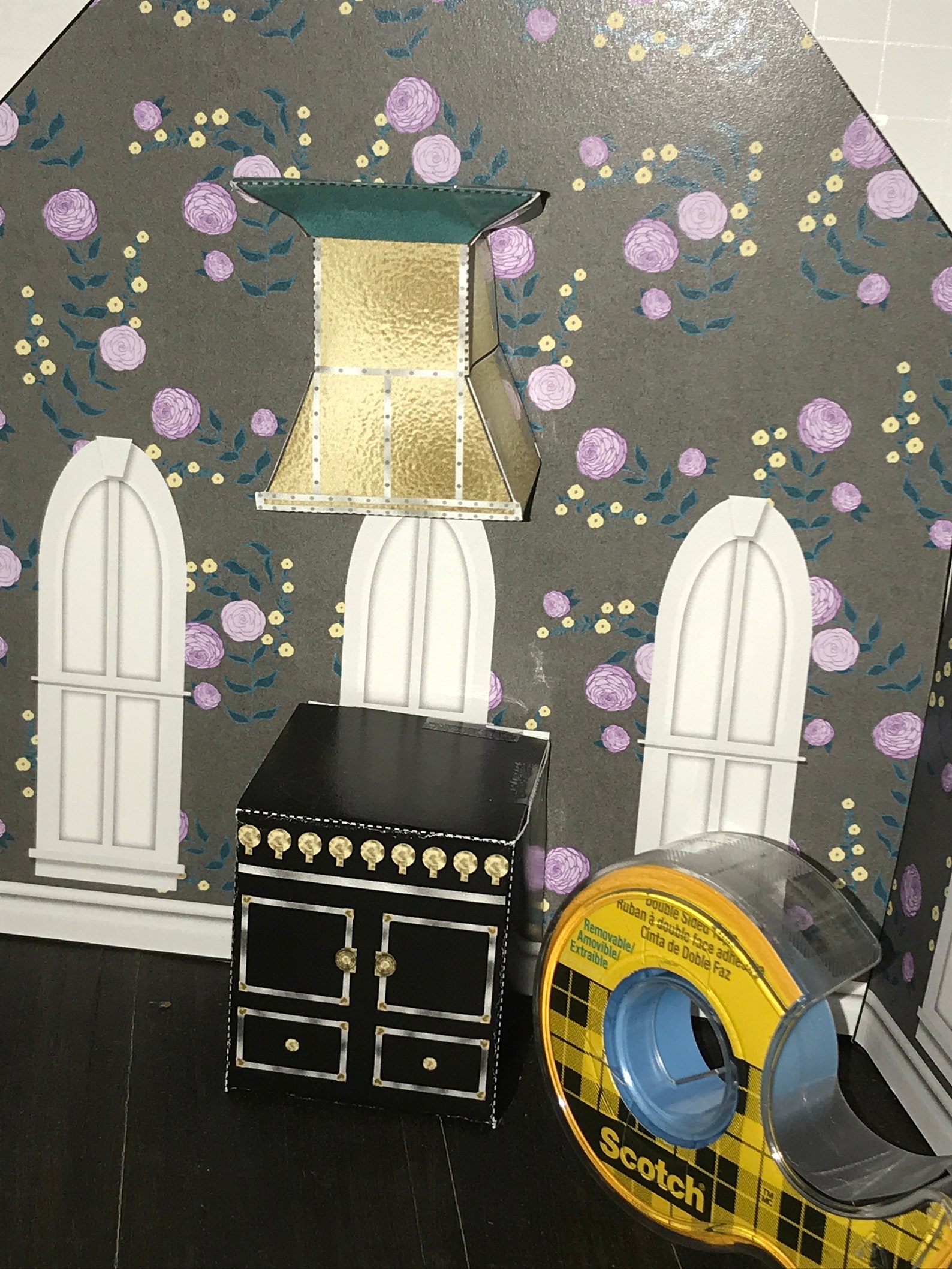 Dollhouse Printable Stove and Range Hood Shabby Chic Kitchen Etsy