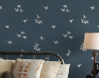 Dark Blue Lake Life Removable Wallpaper, Boys Bedroom Wall Decor, Modern Traditional Farmhouse Wall Paper, Peel and Stick Kids Room Wall
