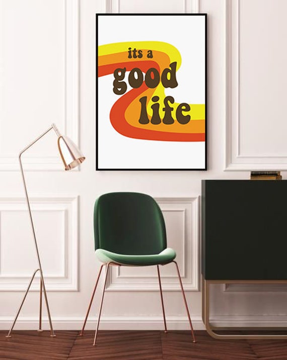 Retro Typography Wall Art Above Bed Danish Modern - Wood Wall Art Above Bed Retro Typography Wall Art Above Bed Danish Modern - Wood Wall Art Above Bed