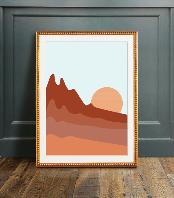 Desert Art Print Landscape Prints Wall Boho Living Room Above Bed Livingroom - Photo Wall Art Desert Art Print Landscape Prints Wall Boho Living Room Above Bed Livingroom - Photo Wall Art