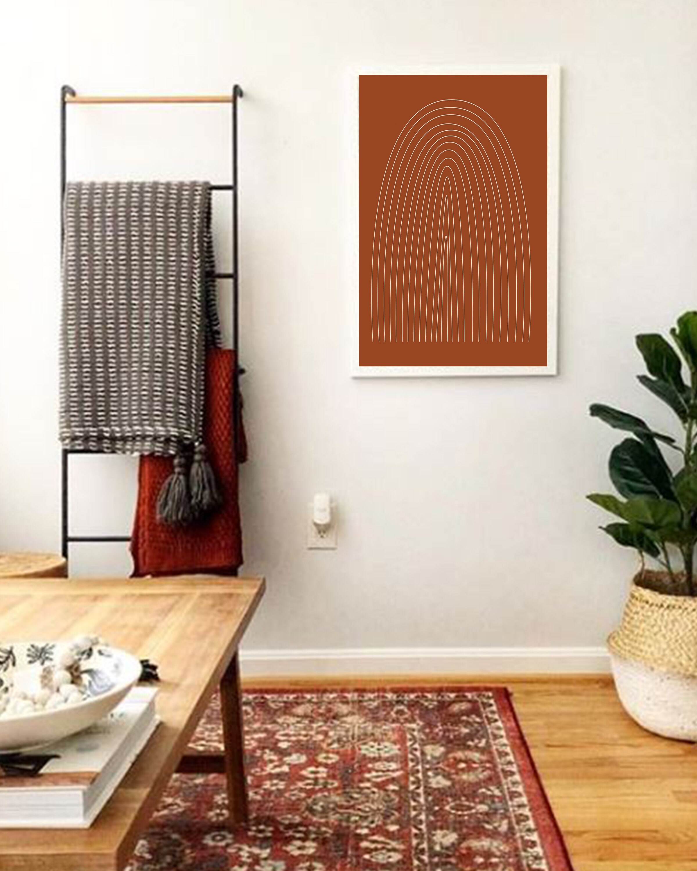 Mid Century Print Large Art Danish Modern Wall Art Living | Etsy