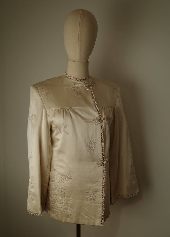 1930s/ 1940s Quilted Satin Jacket