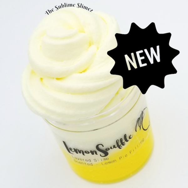 Lemon Souffle Layered Slime, Scented