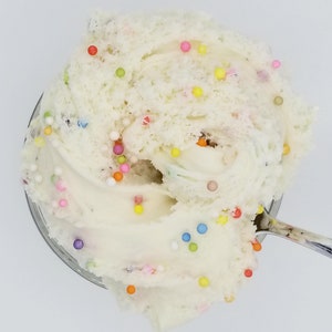 Slime Vanilla Funfetti, Thick Cloud Dough Slime, Lightly Vanilla Scented, Very Stretchy and Holdable image 6