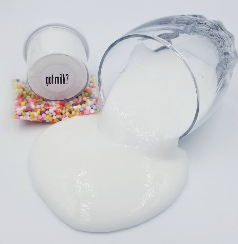 Cereal Milk Slime, Thick and Glossy, Scented Like Fruity Pebbles, Very Clicky with Great Bubble Pops image 1