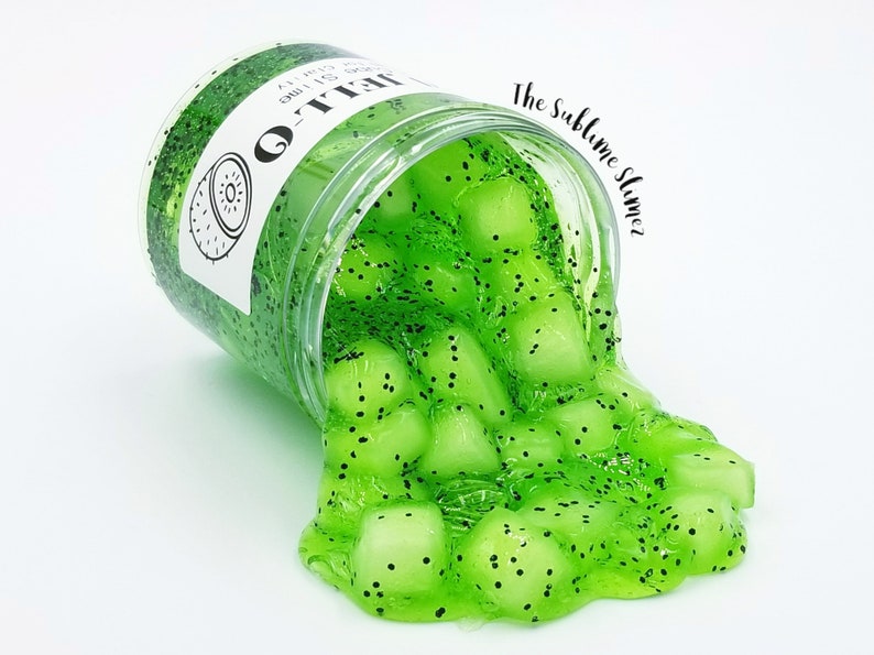 Kiwi Jelly Cube Slime, espeso y amapola imagen 7