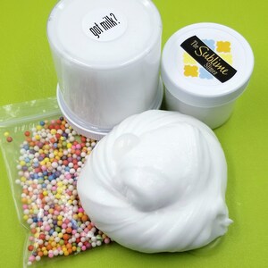 Cereal Milk Slime, Thick and Glossy, Scented Like Fruity Pebbles, Very Clicky with Great Bubble Pops image 4