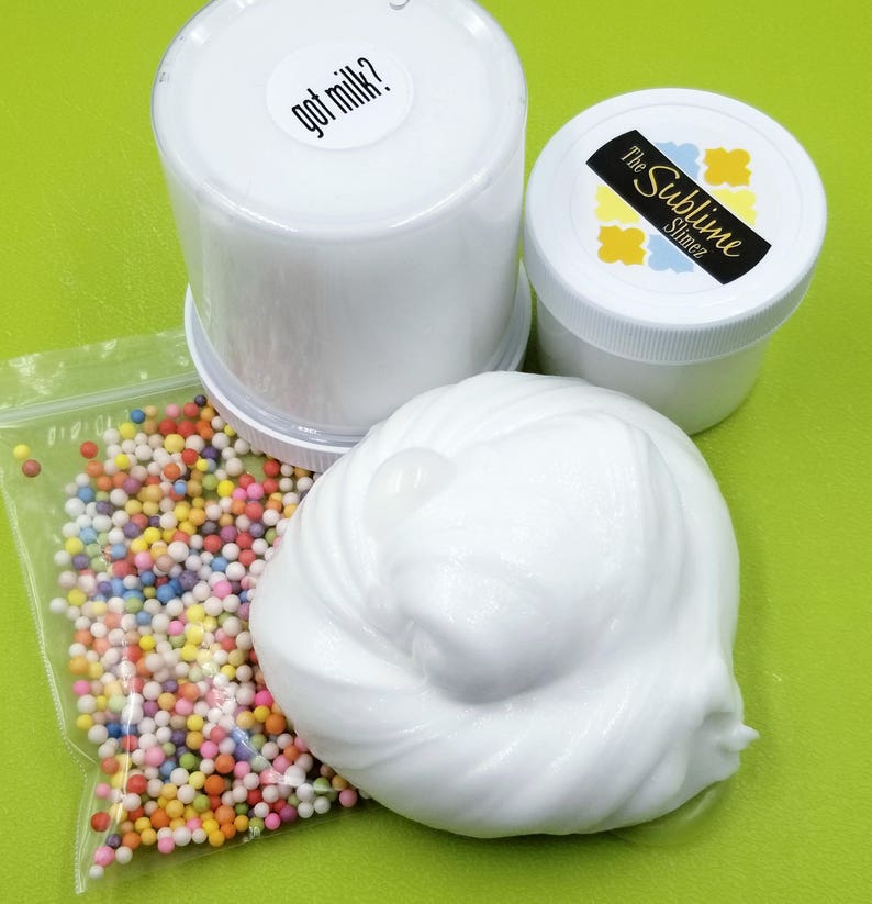 Cereal Milk Slime, Thick and Glossy, Scented Like Fruity Pebbles, Very Clicky with Great Bubble Pops image 4