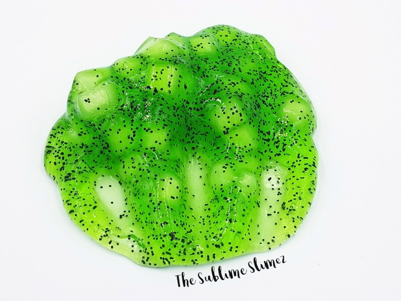 Kiwi Jelly Cube Slime, espeso y amapola imagen 5