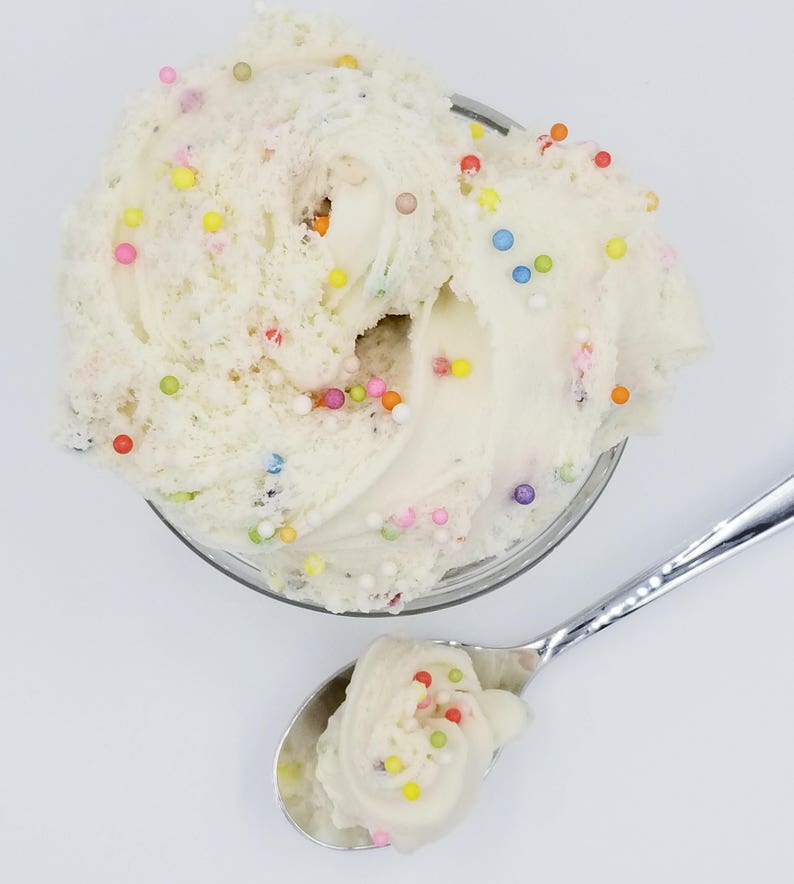 Slime Vanilla Funfetti, Thick Cloud Dough Slime, Lightly Vanilla Scented, Very Stretchy and Holdable image 4