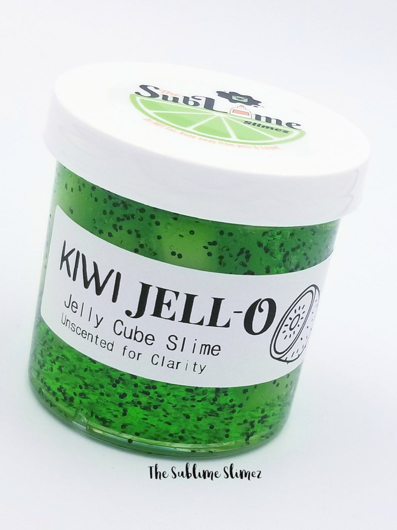 Kiwi Jelly Cube Slime, espeso y amapola imagen 10