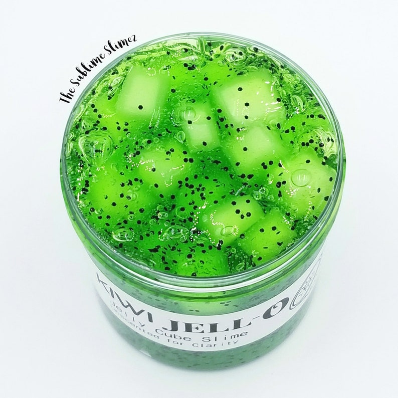 Kiwi Jelly Cube Slime, espeso y amapola imagen 9