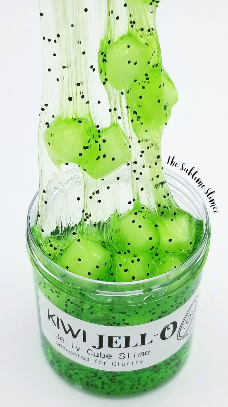 Kiwi Jelly Cube Slime, espeso y amapola imagen 6