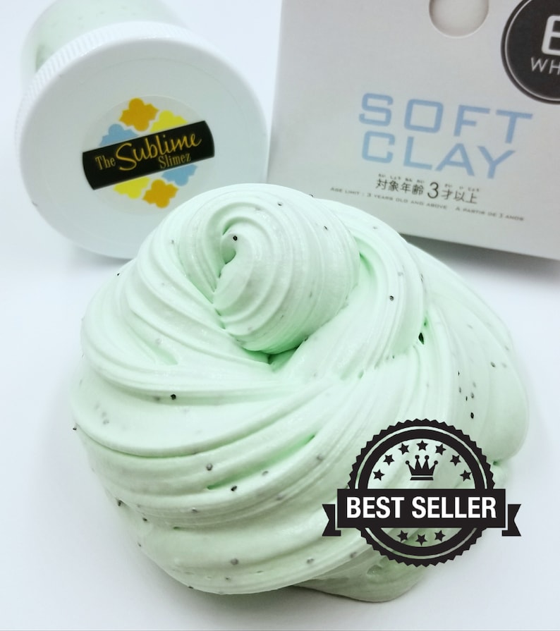 Slime - Choco Mint Whip Butter Slime, Scented, Very Soft and Stretchy 