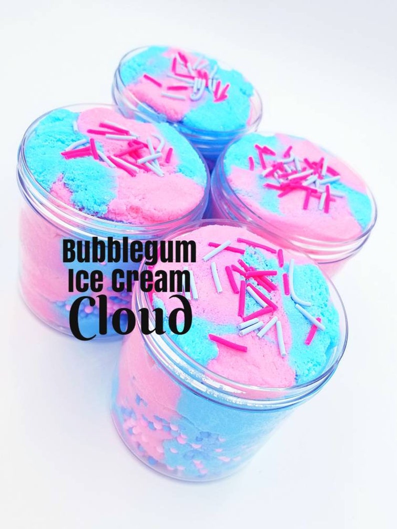 Bubble Gum Ice Cream Cloud Slime, Drizzly and Fluffy, Scented image 2