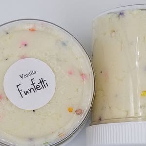 Slime Vanilla Funfetti, Thick Cloud Dough Slime, Lightly Vanilla Scented, Very Stretchy and Holdable image 8