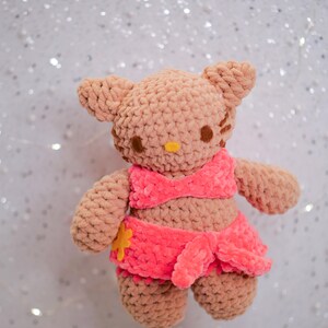 tropical kitty amigurumi handmade plush, soft cuddly stuffed animal, perfect for gifts, handmade crochet