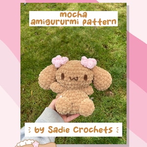 PATTERN ONLY mocha brown cafe bunny amigurumi crochet pattern image 2