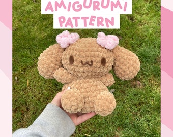 PATTERN ONLY *** mocha brown cafe bunny amigurumi crochet pattern