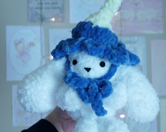 tulip bunny amigurumi handmade plush, soft cuddly stuffed animal, perfect for gifts, handmade crochet