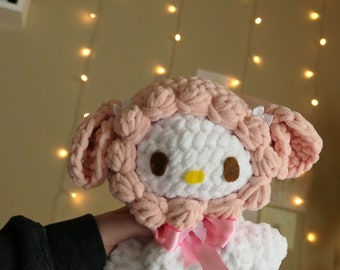 sweet sheep piano plushie, amigurumi handmade plush, soft cuddly stuffed animal, perfect for gifts, handmade crochet