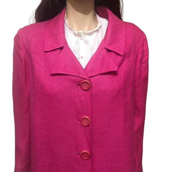 Vintage 60s pink coat, pink over coat, vintage dress coat