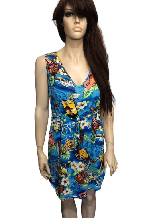 Cotton beach dress, Hawaiian dress, summer Hawaii… - image 1