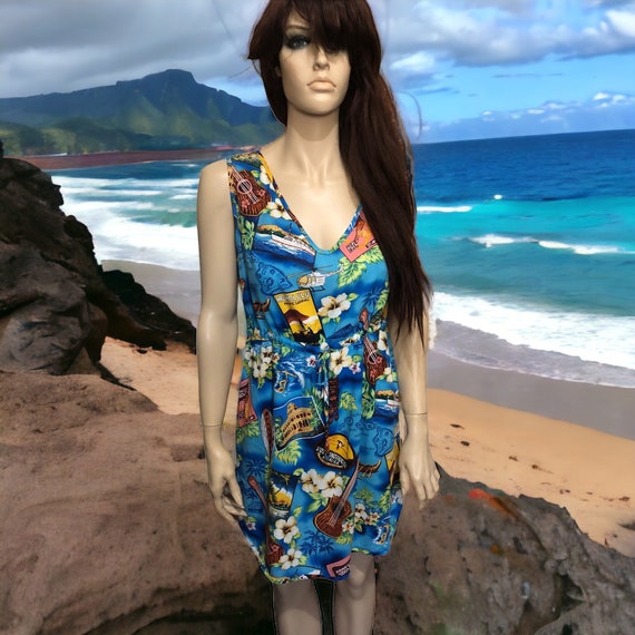 Cotton beach dress, Hawaiian dress, summer Hawaii… - image 2