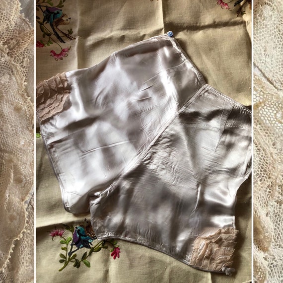 1940s silk tap pants. Vintage French knickers. B