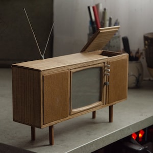 Stereo record cabinet 2, dollhouse furnitures 1:6 scale doll furniture, blythe, BJD, roombox, vintage dollhouse, dollhouse miniatures