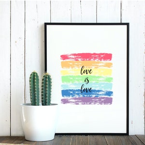 Love is Love LGBTQ+ Print, Pride Month, Digital Print