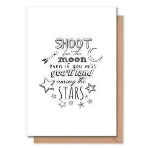 Carte de vœux Shoot For The Moon
