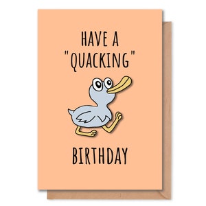 Anniversaire de charlatan, drôle de carte de vœux Duck Pun