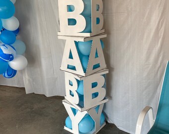 Baby Shower Balloon Box | Large Balloon Box | Baby Shower Decor | Baby Sprinkle Decor