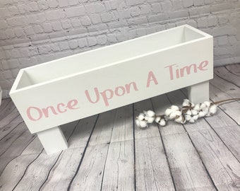 Once Upon A Time Children's Book Bin | Children's Book Box | Children's Bookcase | Nursery Book Storage | Nursery Decor | Baby Shower Gift