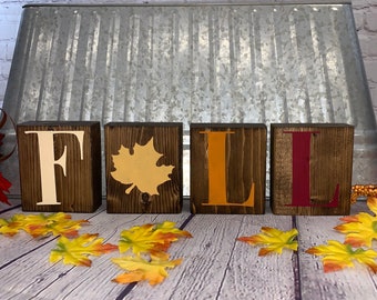 Fall Farmhouse Blocks | Fall Decor | Autumn Decor | Holiday Decor