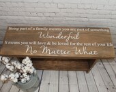 Being Part of a Family Bench Farmhouse Bench Entryway Bench Mudroom Bench