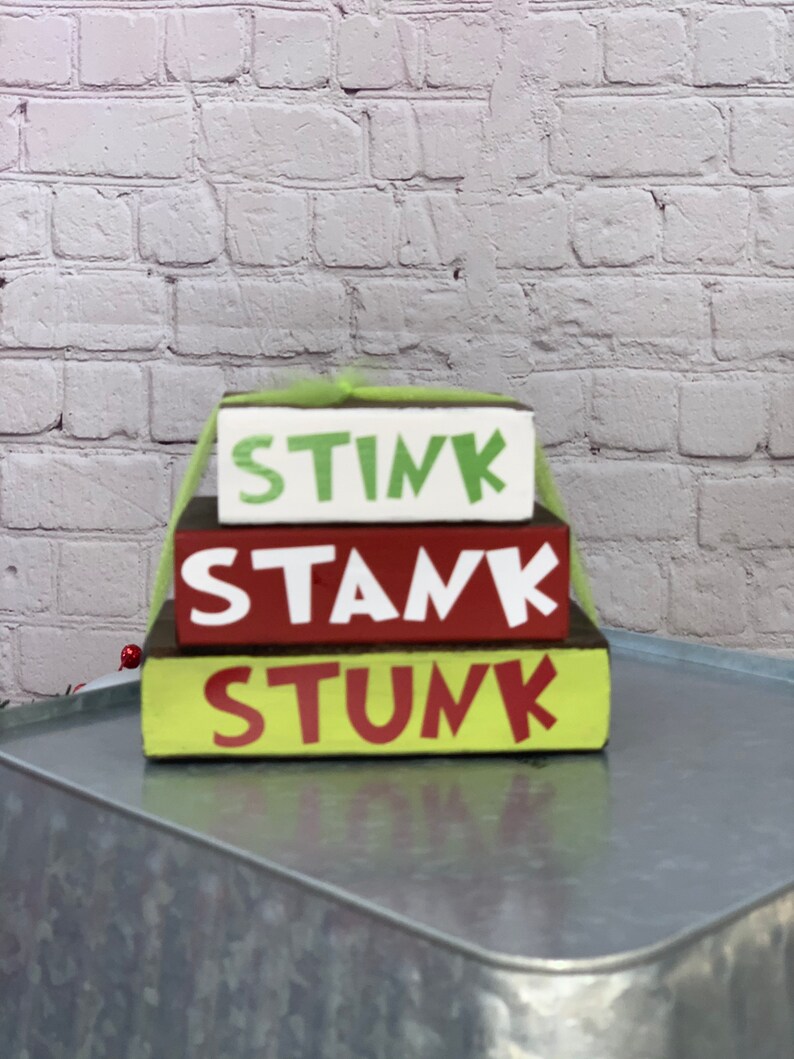 Stink Stank Stunk Stacker Blocks | Christmas Decor | Christmas Blocks ...