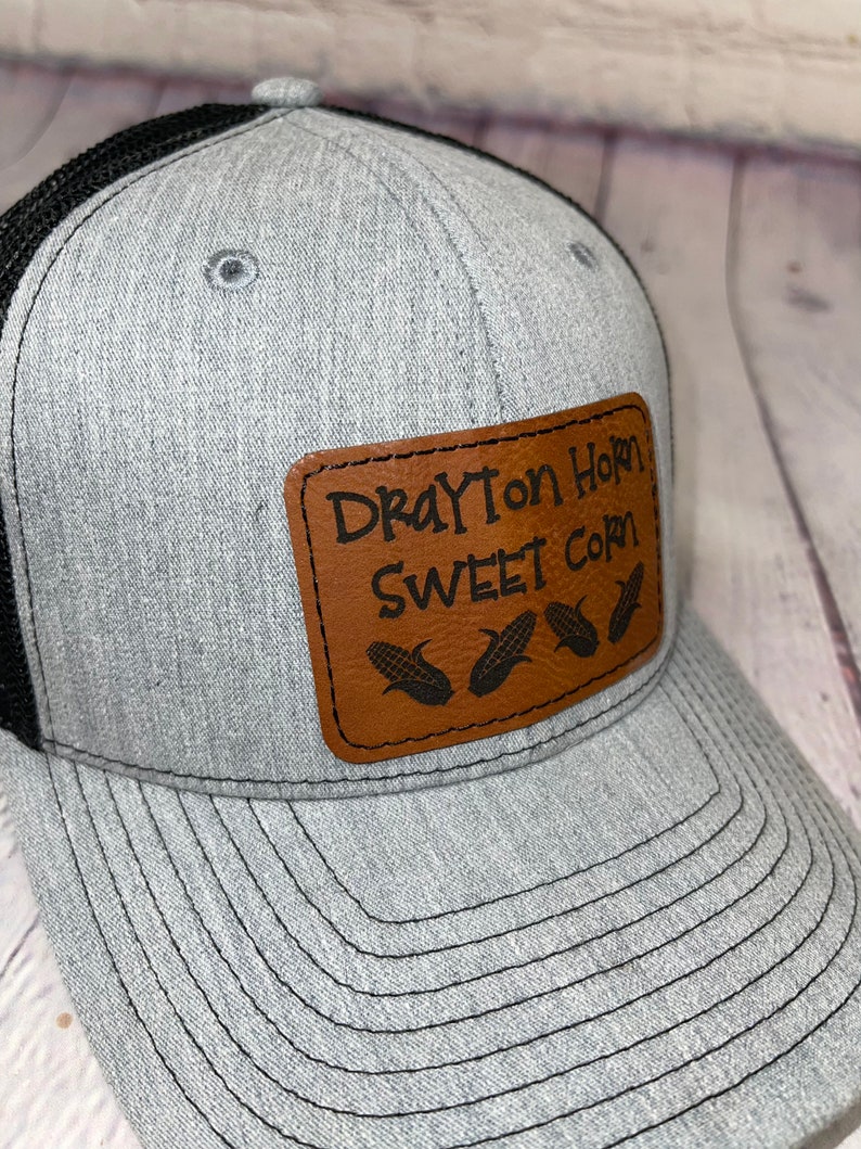 Youth Richardson 112 Customized Leather Patch Hat Boys Etsy