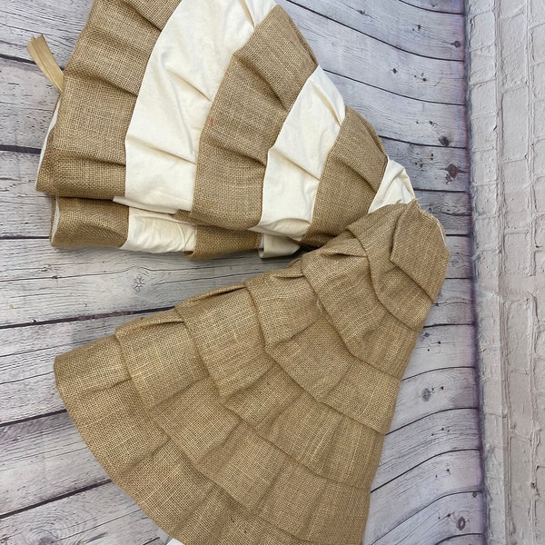 Large Ruffled Burlap Christmas Tree Skirt | Burlap Tree Skirt | Rustic Tree Skirt | Large Burlap Christmas Decor | Rustic Christmas Decor