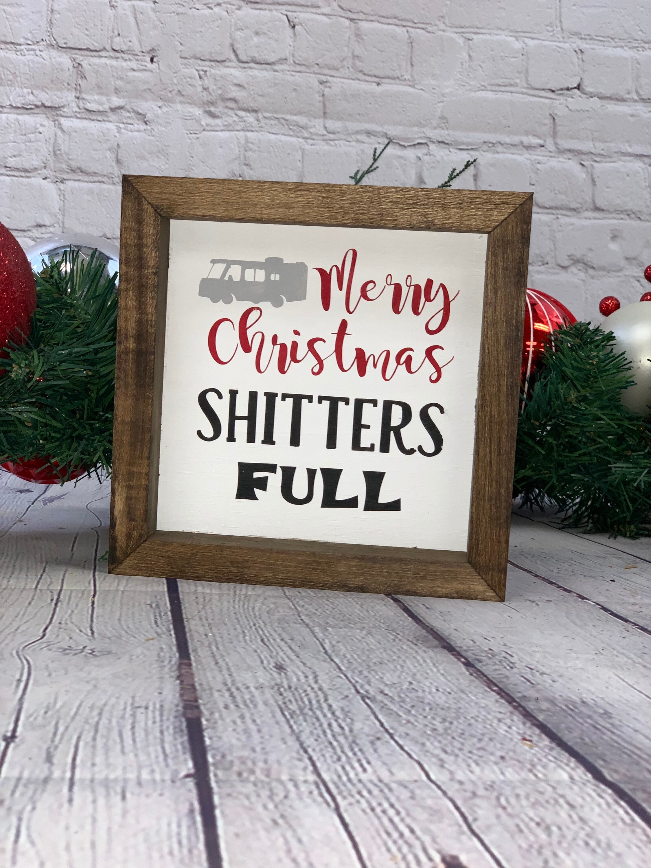 Merry Christmas Shitters Full Farmhouse Mini Sign Clark Griswold Christmas  Vacation Quotes Christmas Vacation Signs - Etsy