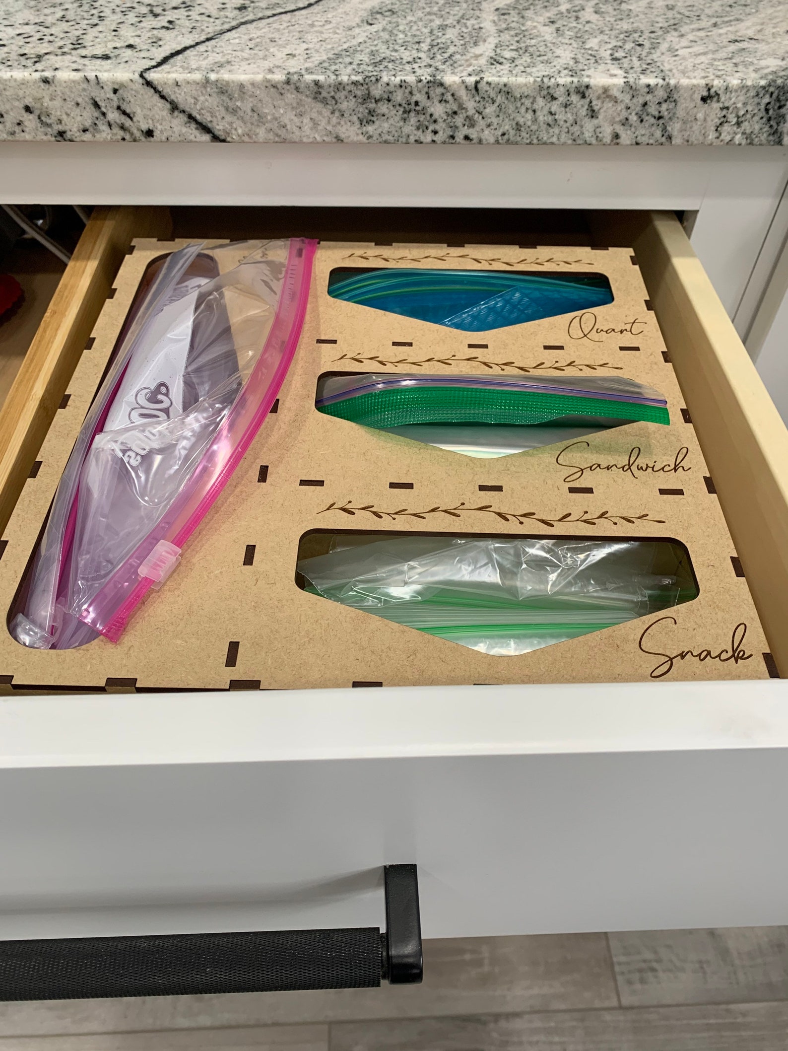 Wooden Baggie Organizer Baggie Drawer Organizer Storage Etsy