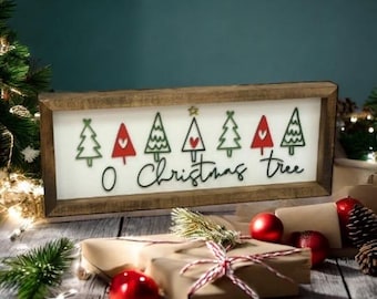 O Christmas Tree Farmhouse Sign | Christmas Decor | Holiday Decor  | Modern Christmas Decor | 3D Christmas Sign
