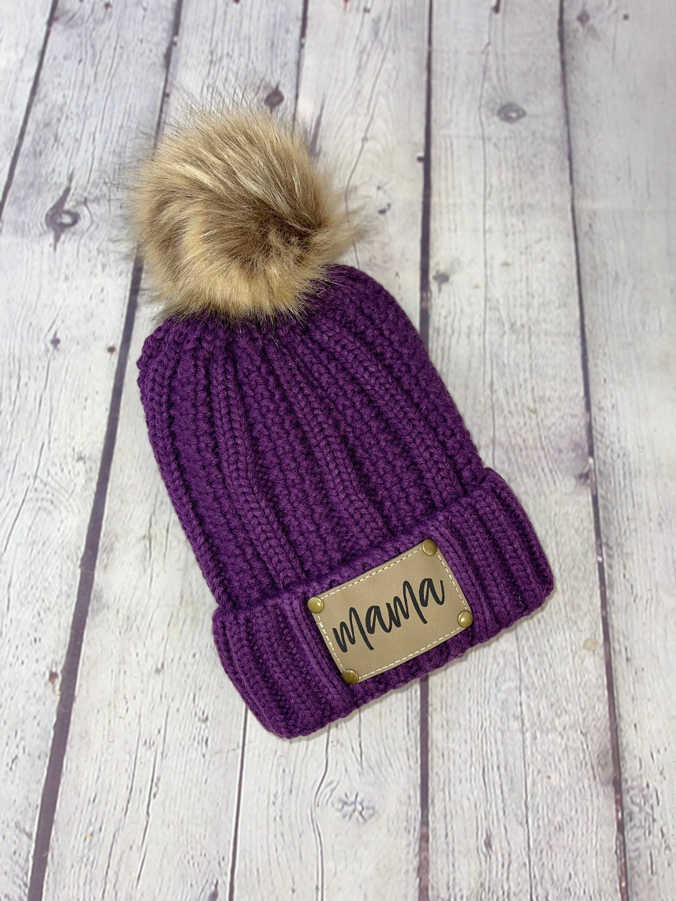 Purple Personalized Leather Patch 