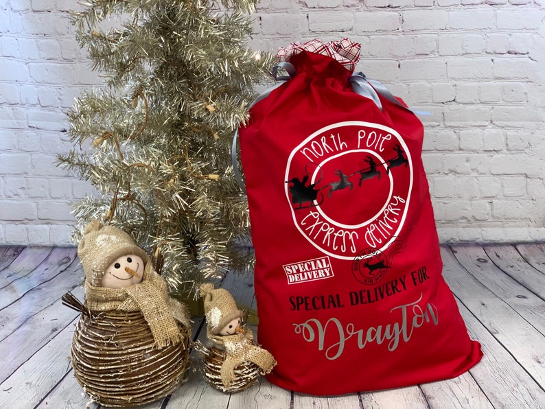 Personalized Extra Large Reusable Christmas Gift Bag Etsy
