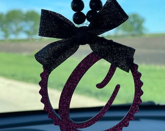 Personalized Initial Mirror Charm | personalized Car Charm | Rear View Mirror Charm | New Driver Gift | Teen Gift | Car Charm