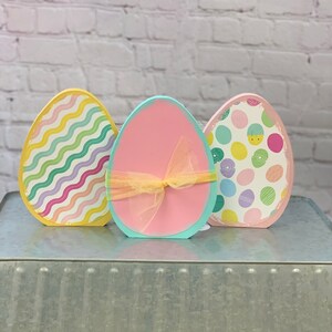 Easter Eggs (cut out) Blocks | Easter Decor | Easter Blocks | Spring Decor