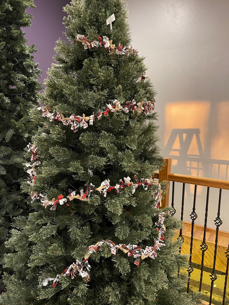 Extra Long Christmas Garland Prelit Garland Burlap Tree Etsy