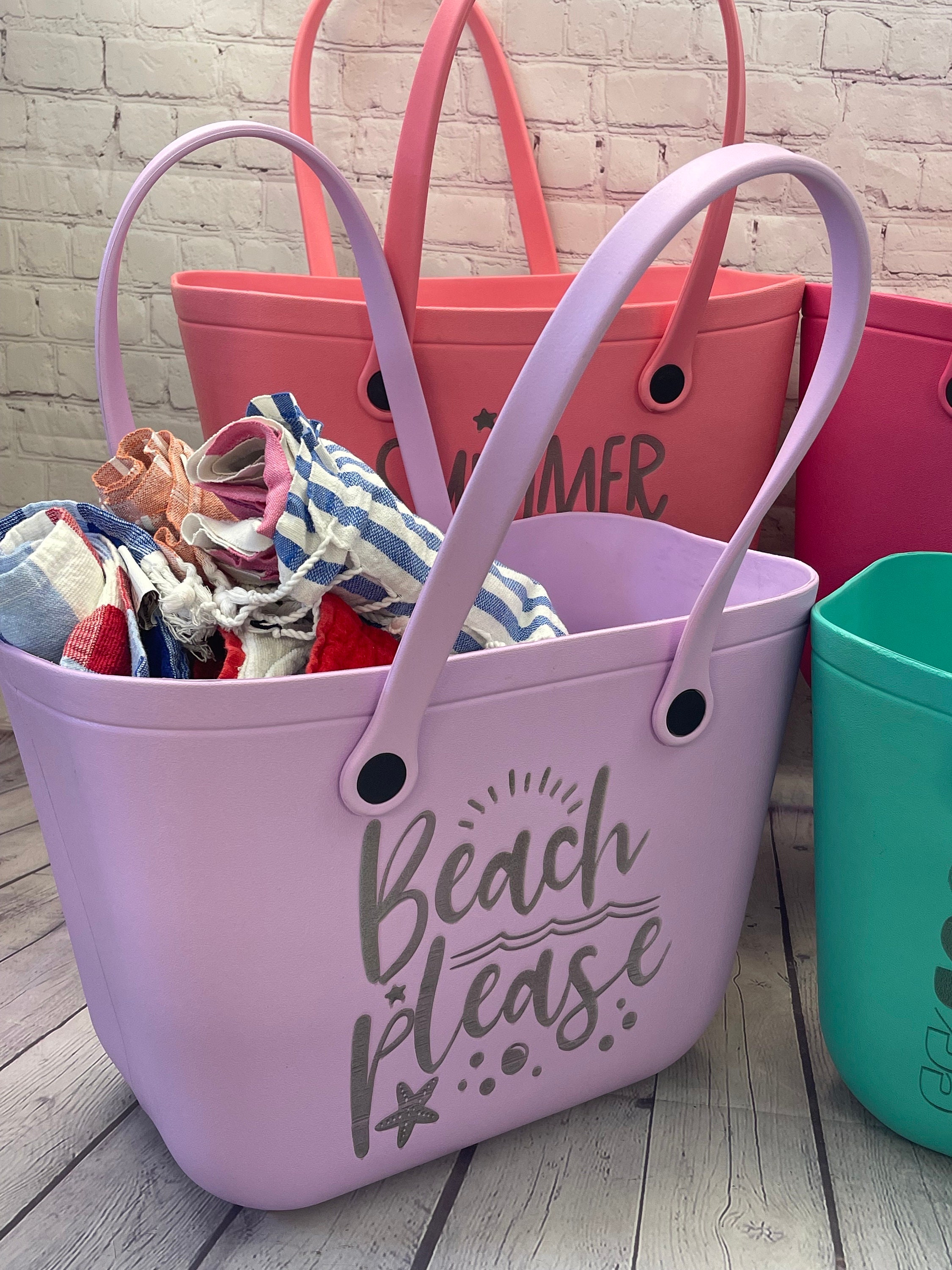 Large Personalized Tote Bag | Personalized Beach Bag | Personalized Tote Bag | Waterproof Tote Bag | Extra Large Engraved Beach Bag