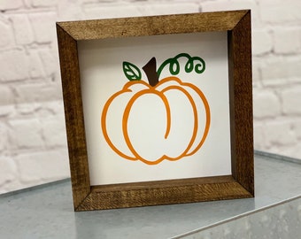 Pumpkin Farmhouse Mini Sign | Fall Decor | Pumpkin Decor | Farmhouse Signs